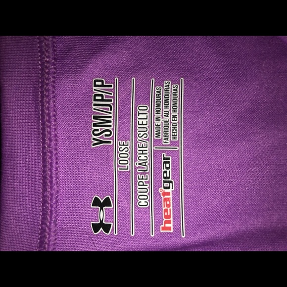 Under Armour Girls Purple Dry Fit Loose Shirt - Picture 3 of 3